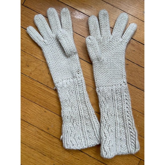 Ladies Portolano 100% Cashmere Gloves Beige - Picture 1 of 4